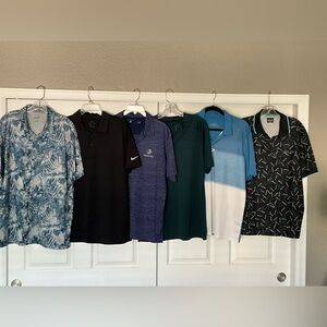 Qty 6 total Mens Polo/Golf shirts